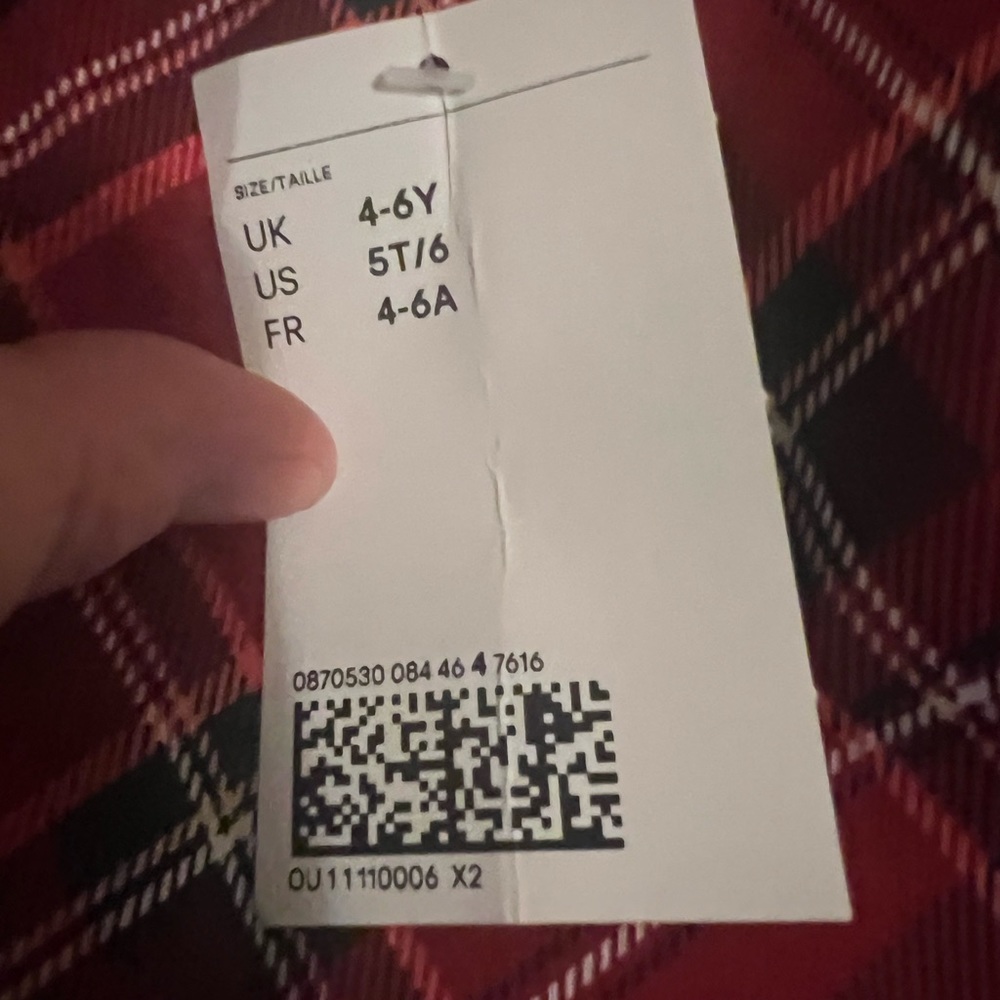 Red plaid dress with tags